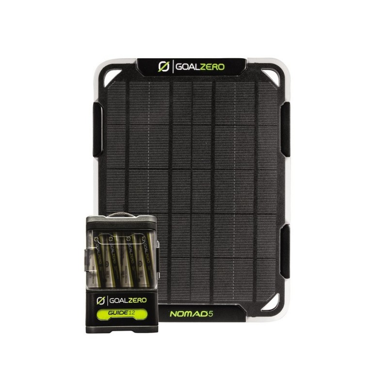 GoalZero KIT BATTERIE PORTATIVE GUIDE 12 + PANNEAU SOLAIRE NOMAD 5