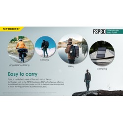Nitecore Panneau solaire pliable 30W FSP30 - Image 4