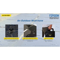 Nitecore Panneau solaire pliant 100W FSP100W - Waterproof - Image 14