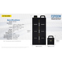 Nitecore Panneau solaire pliant 100W FSP100W - Waterproof - Image 15