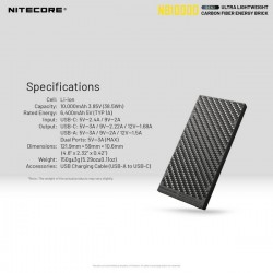 Nitecore Batterie portative 10 000 mAh NB10000 - 2ème Génération - Image 20