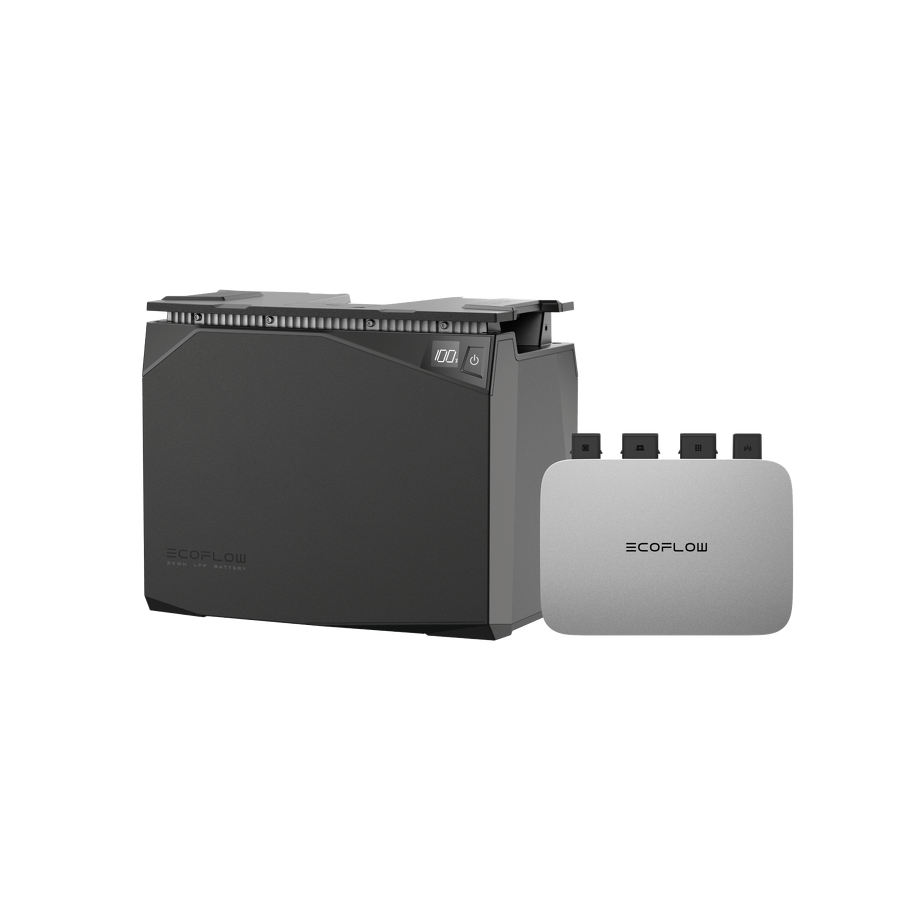 EcoFlow Kit solaire étanche avec batterie 2 kWh + micro-onduleur et câble de connexion