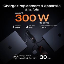 EcoFlow Batterie Externe Rapid Pro 27650 mAh, 300W, câble 140W intégré, - Image 2