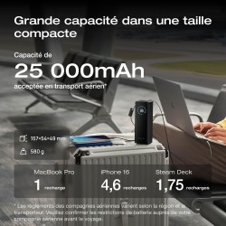 EcoFlow Batterie Externe Rapid 25 000 mAh, 170 W, câbles intégrés et rétractables - Image 2