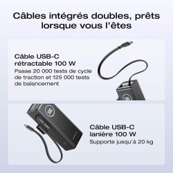 EcoFlow Batterie Externe Rapid 25 000 mAh, 170 W, câbles intégrés et rétractables - Image 7